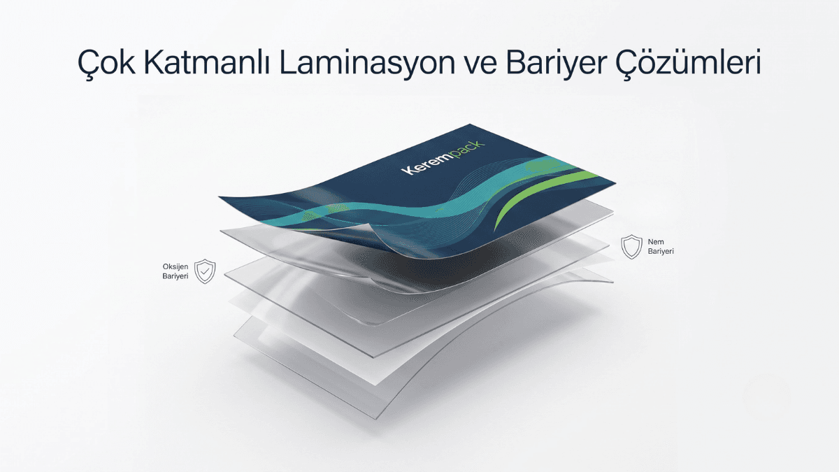 Gıda koruması sağlayan oksijen ve nem bariyerli, çok katmanlı laminasyonlu opp rulo jelatin ambalaj katmanları şeması